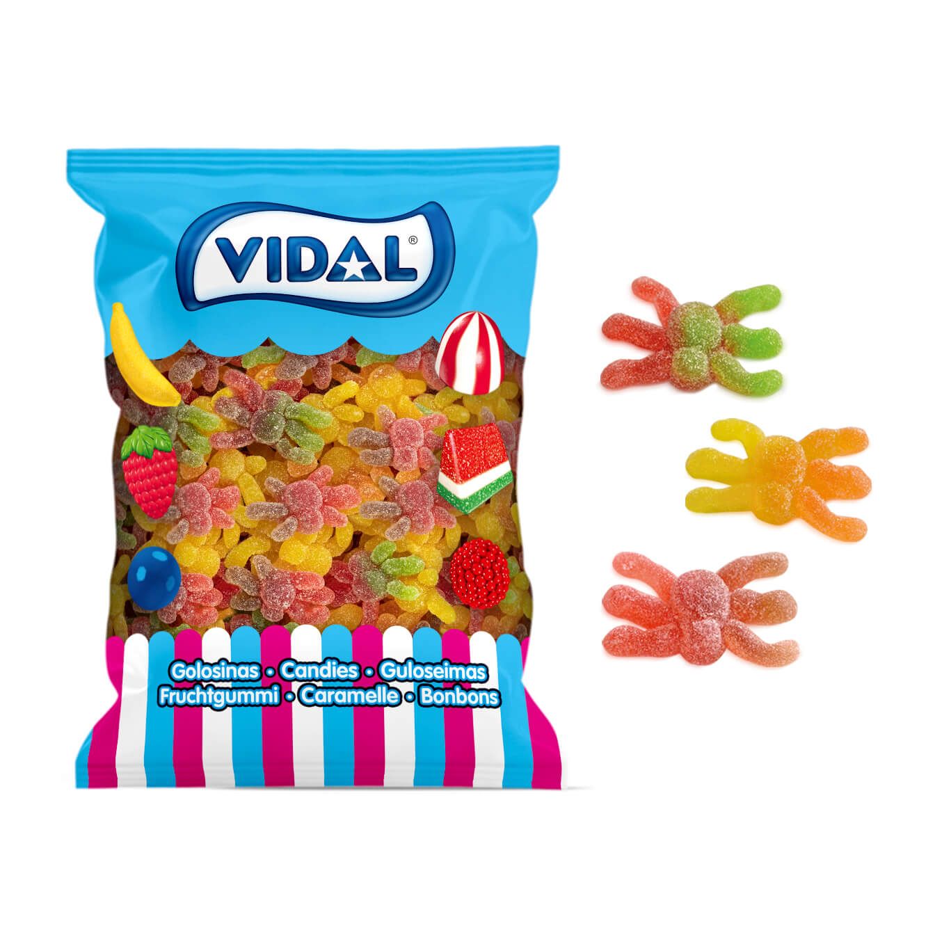 Vidal Aranhas Açúcar Bolsa 250 Uds