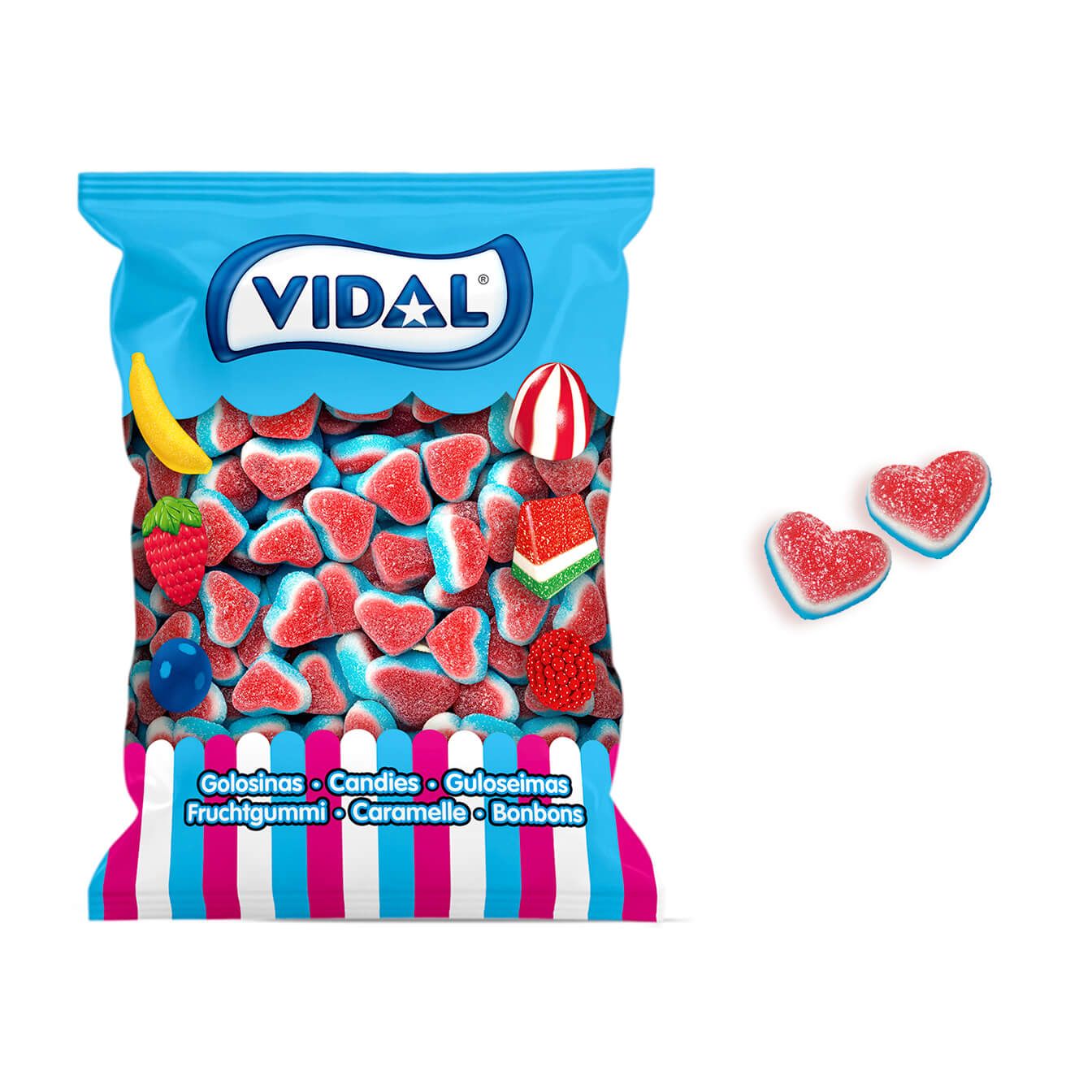 Vidal Doce Coração Bolsa 250 Uds