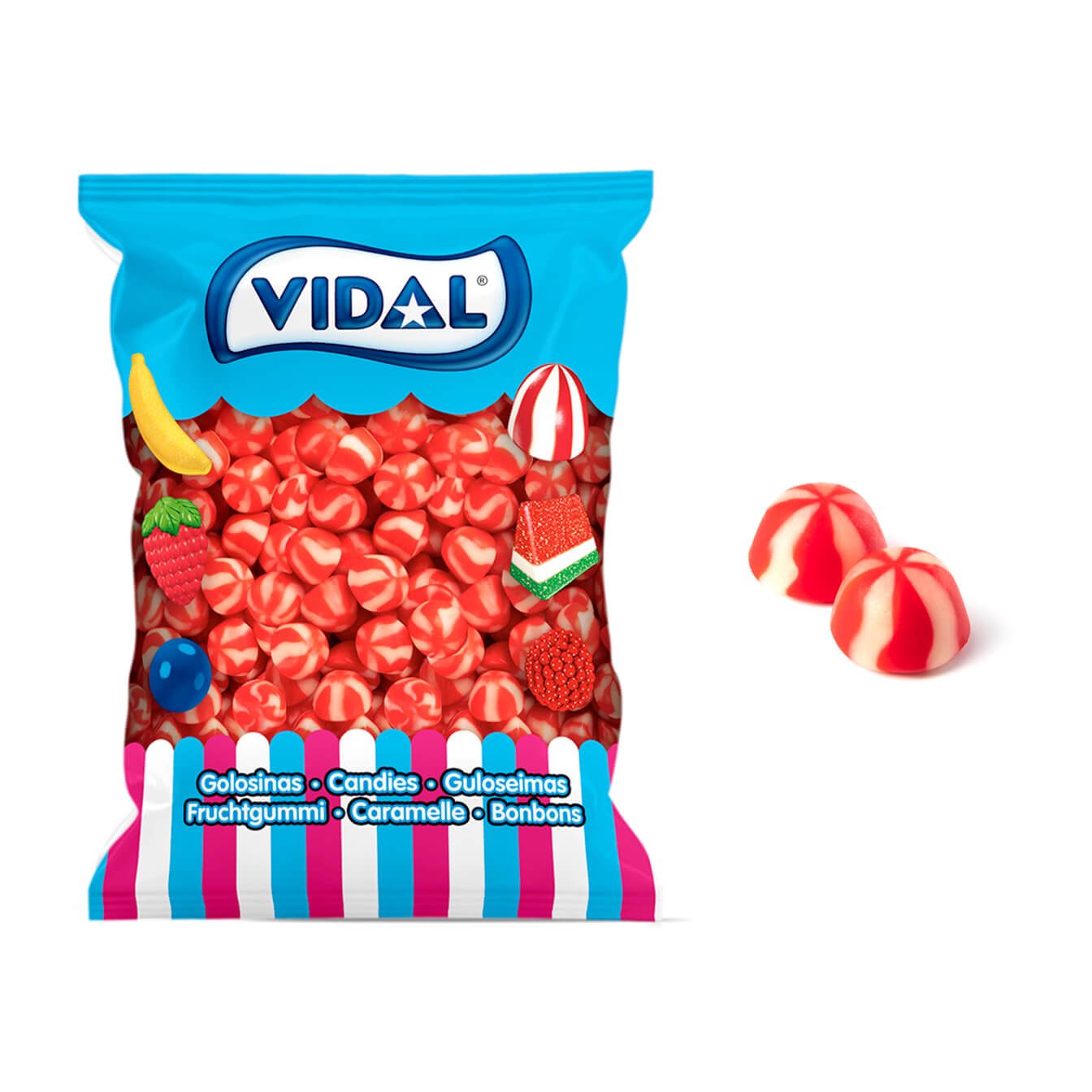 Vidal Besos Twist Morango-Nata Bolsa 250 Uds