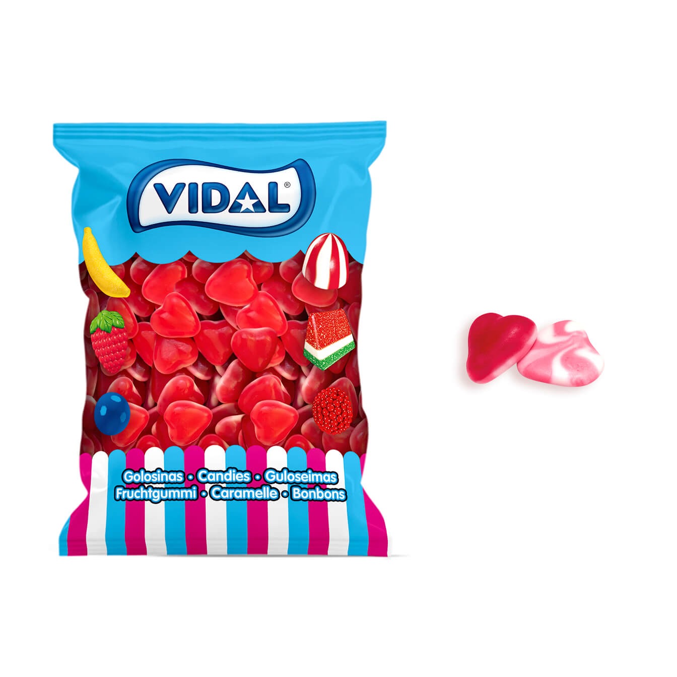 Vidal Corações Twist Bolsa 1 kg