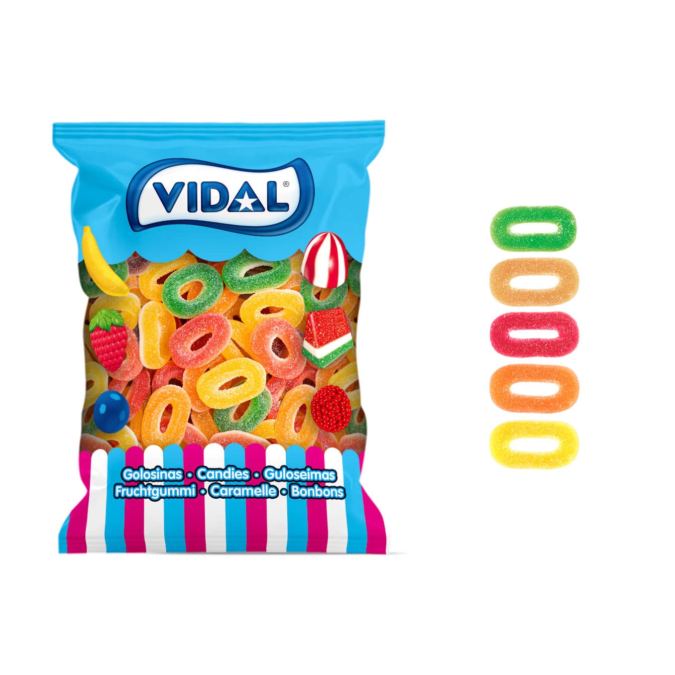 Vidal Aros Sortidos bolsa 1 kg