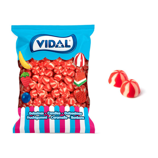 Vidal Besos Twist Morango-Nata Bolsa 250 Uds