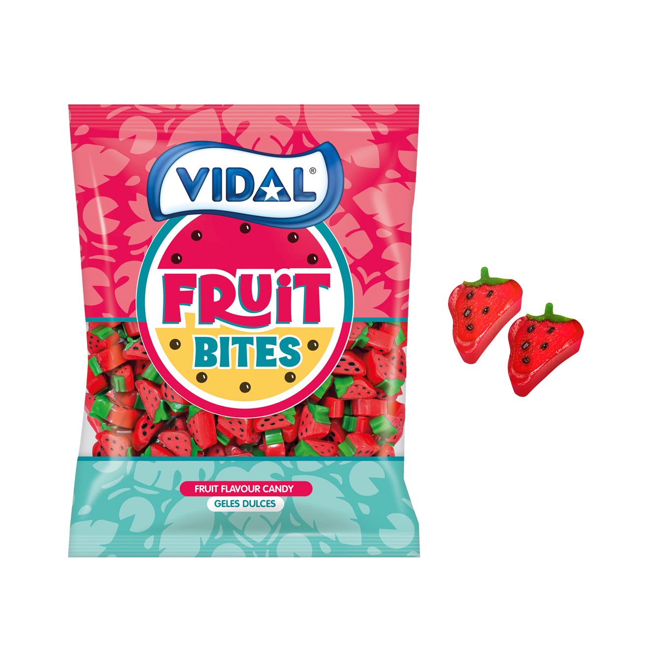Vidal Fruit Bites Morangos Bolsa 250 Uds