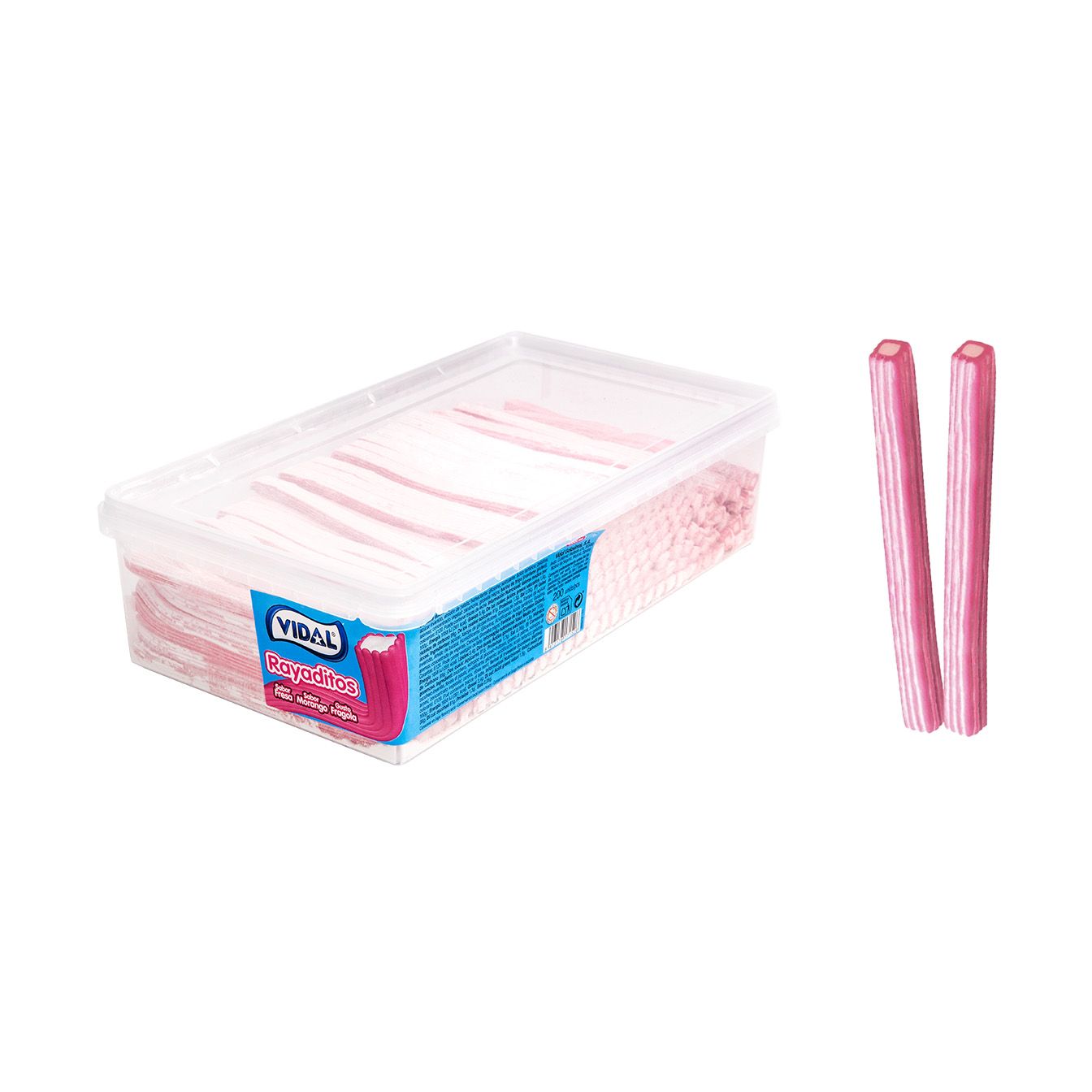 Vidal Rayaditos Morango Bandeja 200 Uds