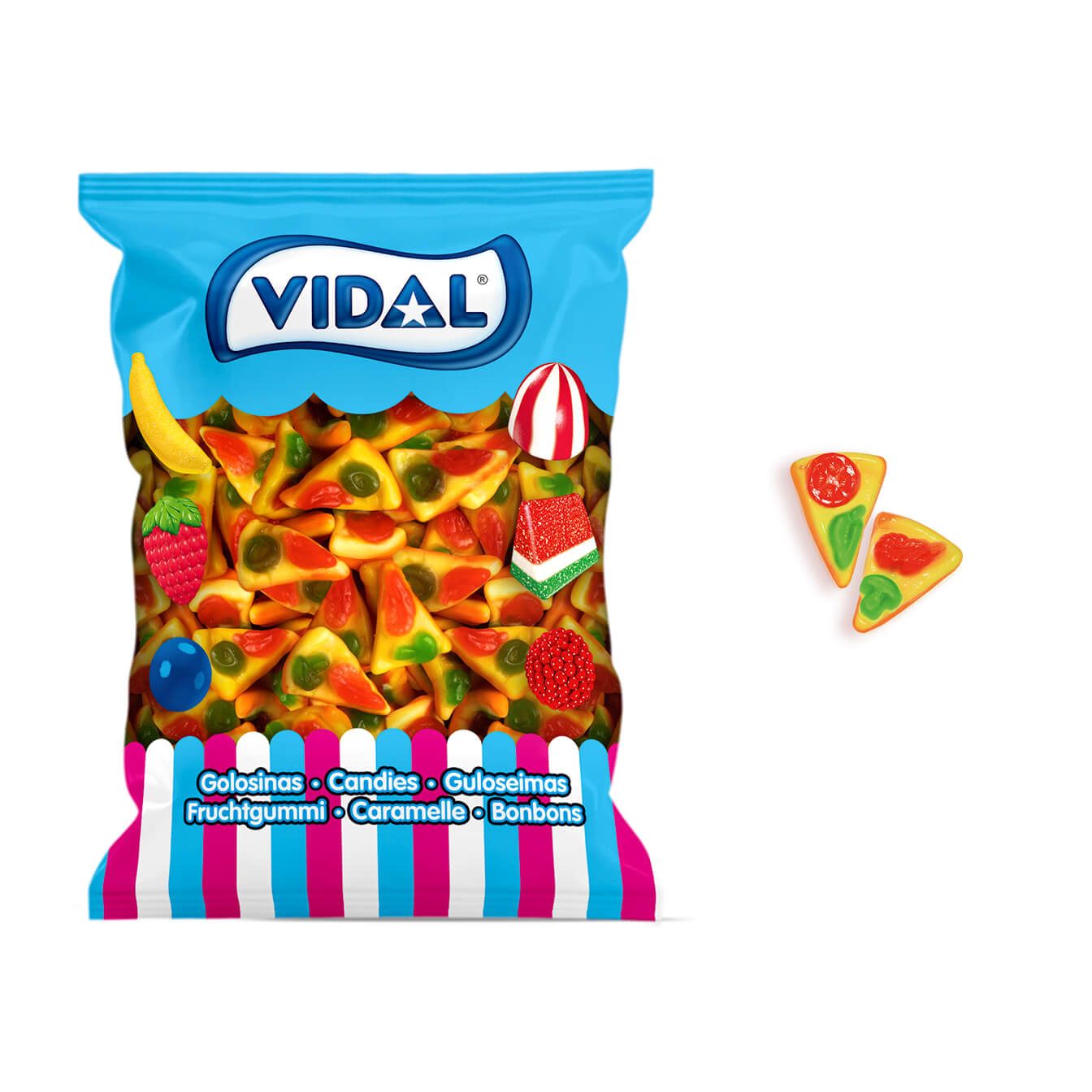 Vidal Porções Pizza Bolsa 250 Uds