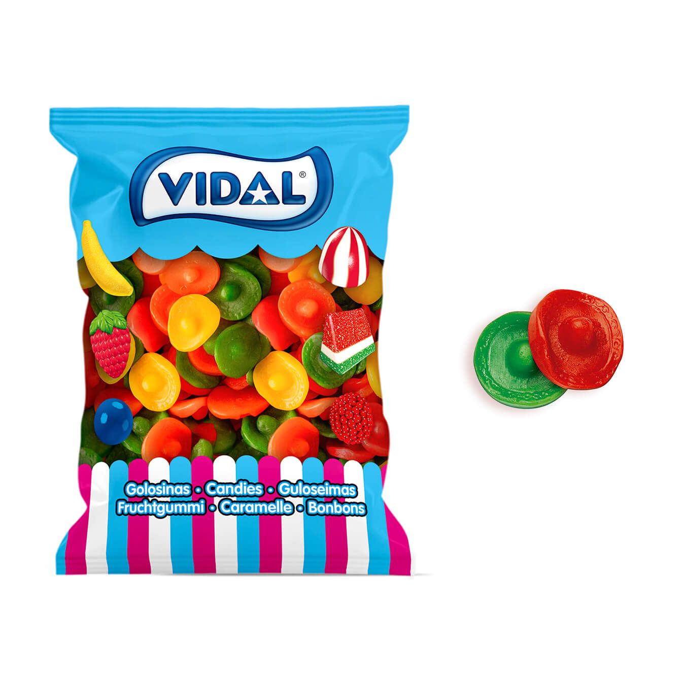 Vidal Sombreros Mexicanos Bolsa 250 Uds